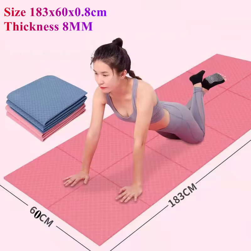 Fold Portable 183x60CM Yoga Ma - Pilates Yoga Mat Thickness ulasan dan harga