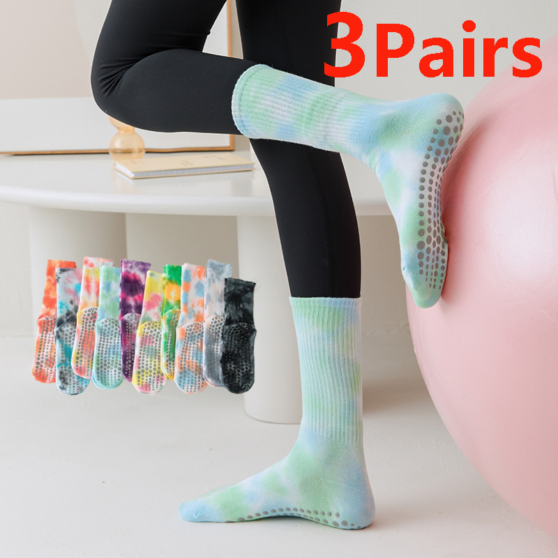 3 Pairs Gradient Yoga Socks fo - Pilates Yoga Hose ulasan dan harga