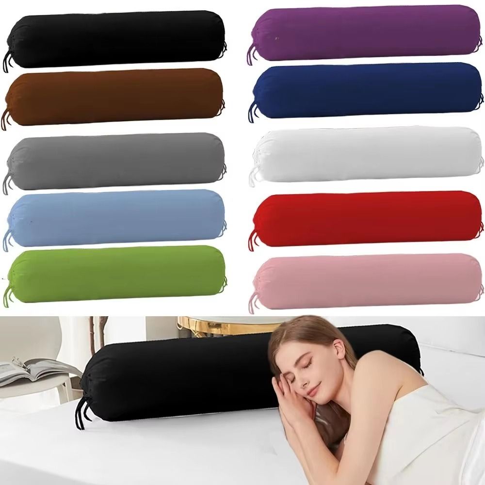 Round Solid Color Cylindrical  - Bolster Cushion Round ulasan dan harga
