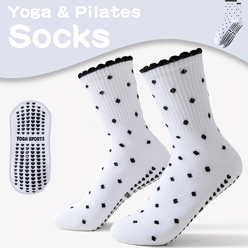 Women's White Black-Dot Non-Sl - Pilates Yoga Gifts ulasan dan harga