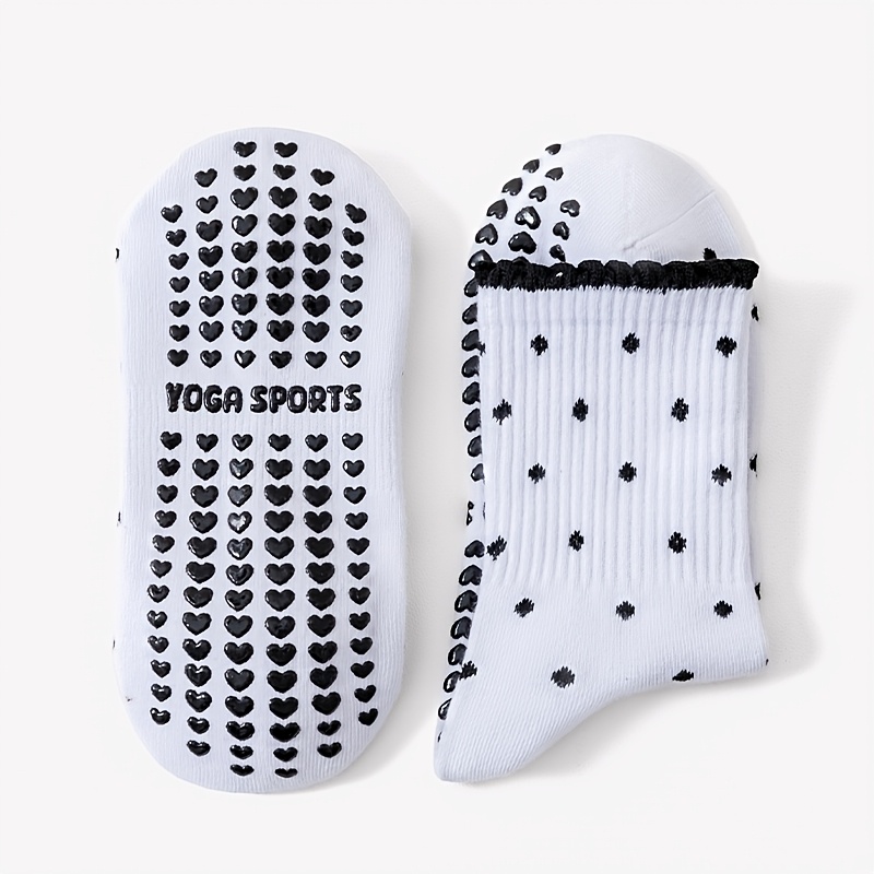 Women's White Black-Dot Non-Sl - Pilates Yoga Gifts ulasan dan harga