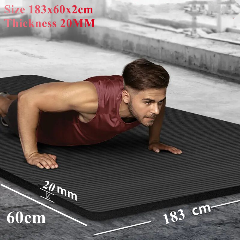 185x60x2cm Thick Yoga Mats Ant - Pilates Yoga Mat Thickness ulasan dan harga
