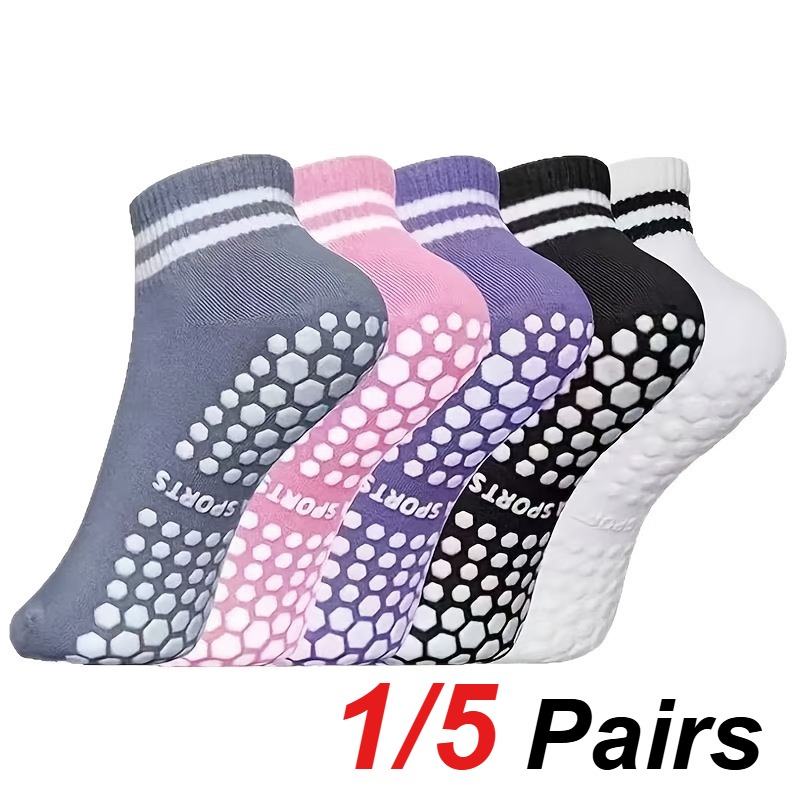 1/5 Pair Women's Silicone Anti - Pilates & Yoga Training Center ulasan dan harga