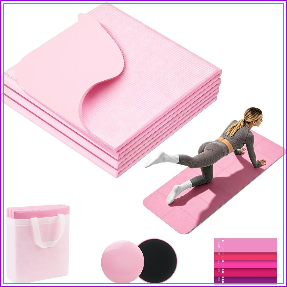 Foldable Yoga Mat with Resista - Pilates Yoga Mat Thickness ulasan dan harga