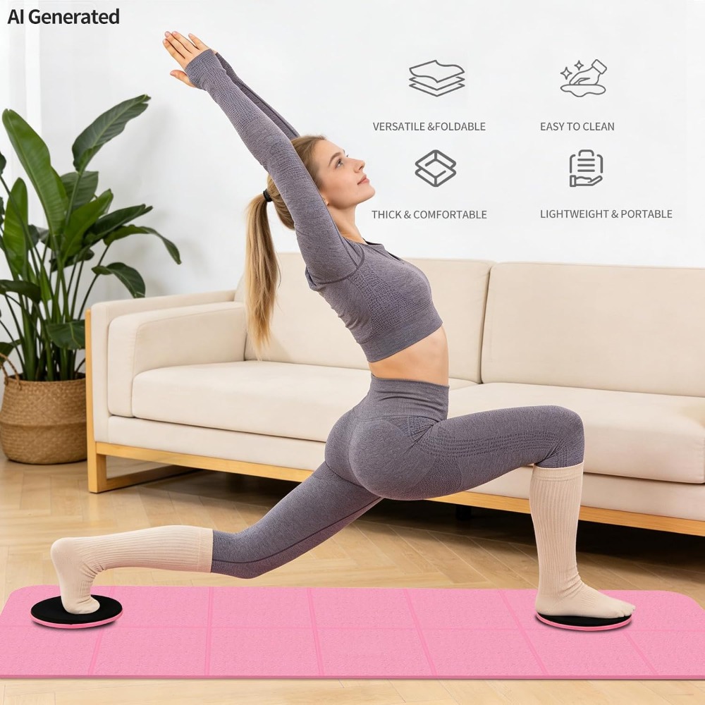 Foldable Yoga Mat with Resista - Pilates Yoga Mat Thickness ulasan dan harga