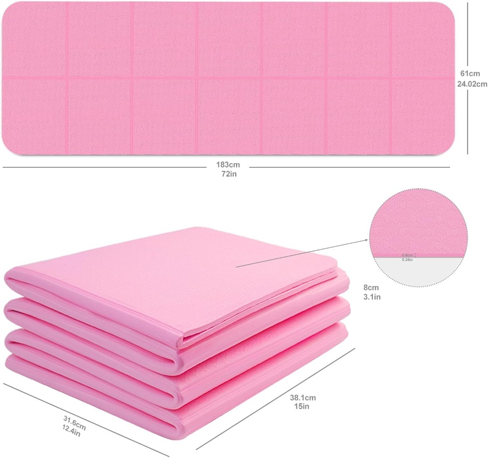 Foldable Yoga Mat with Resista - Pilates Yoga Mat Thickness ulasan dan harga